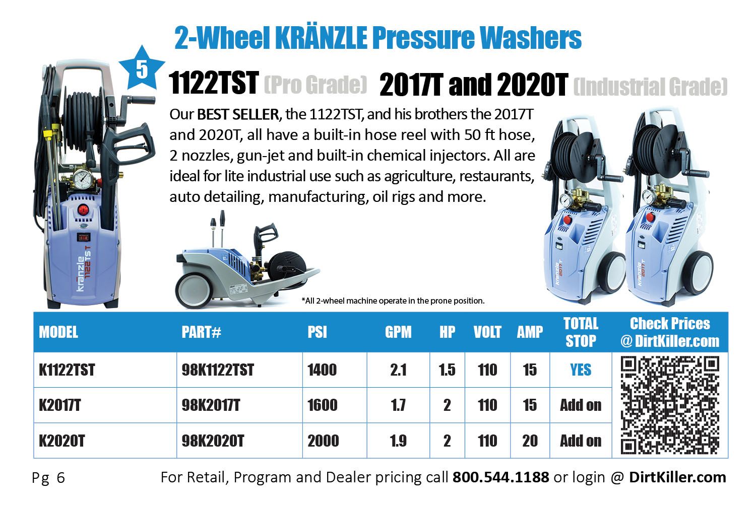 Dirt Killer Pressure Washer Catalog  - 2022 Kranzle Two Wheel
