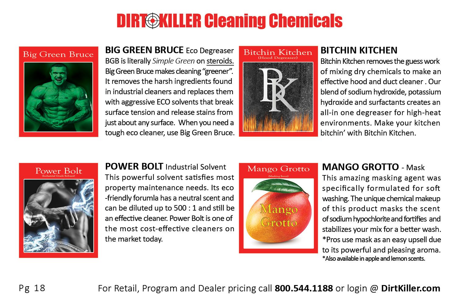 Dirt Killer Pressure Washer Catalog  - chemicals - house wash soaps pg 2