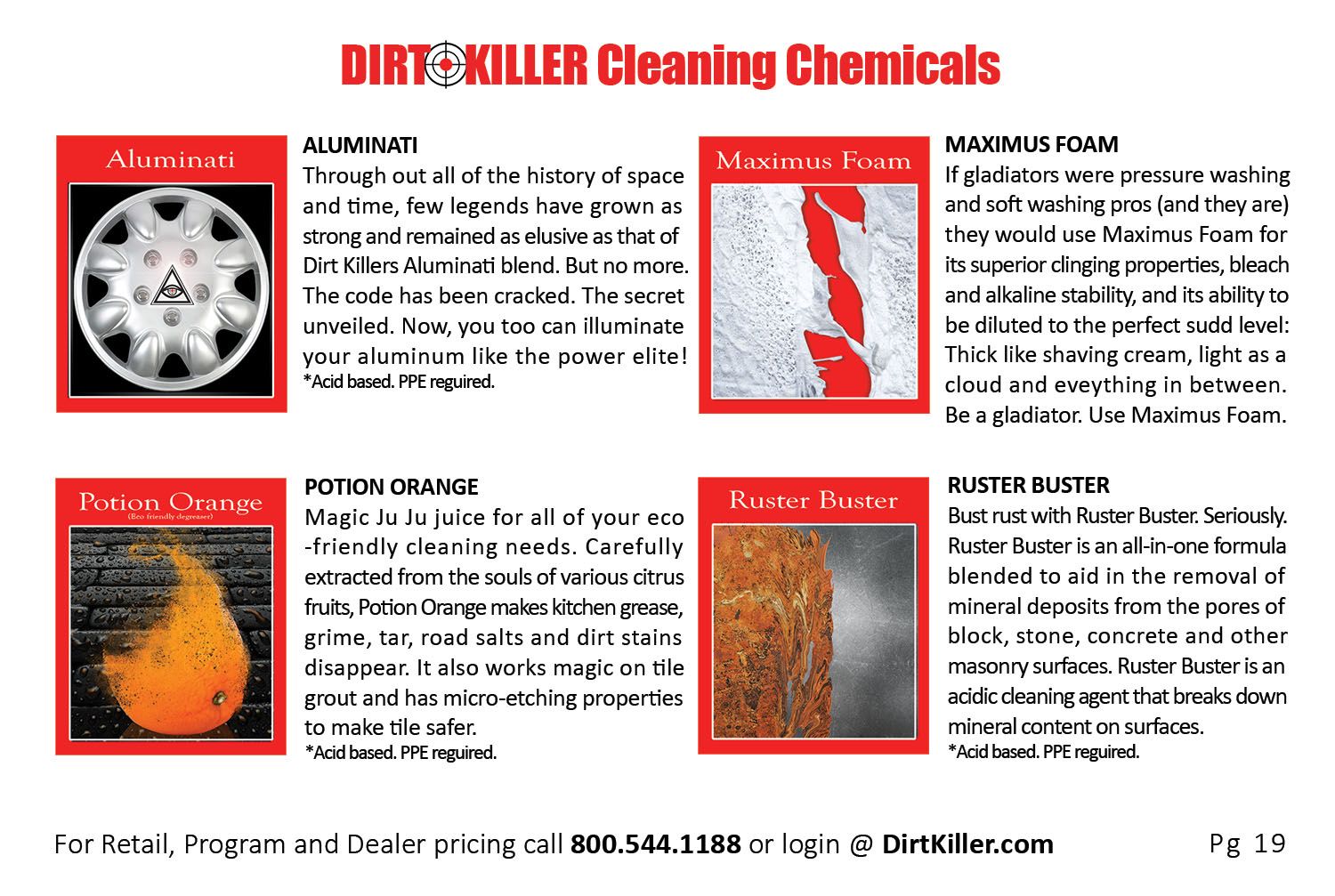 Dirt Killer Pressure Washer Catalog  - chemicals - house wash soaps pg 3