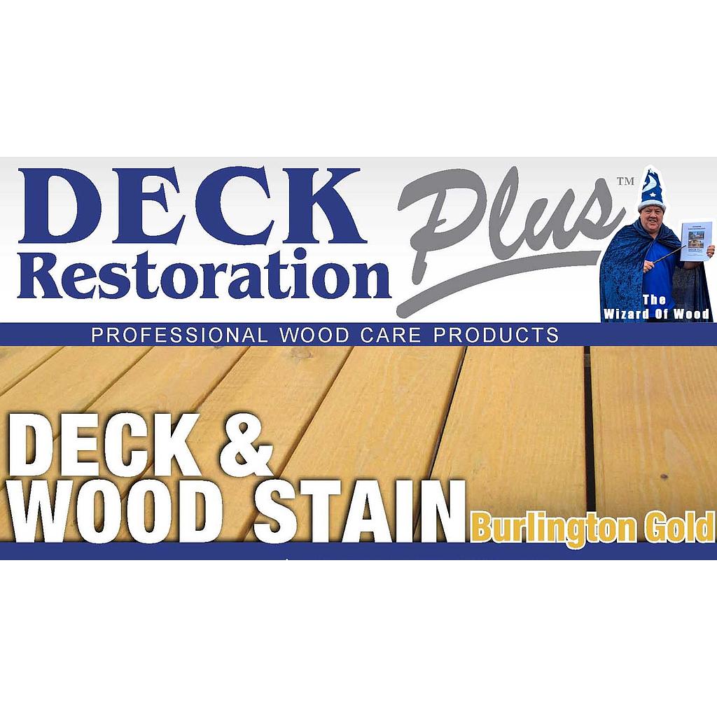  Deck Restoration Plus Burlington Gold 1 Gallon Wood Deck Stain