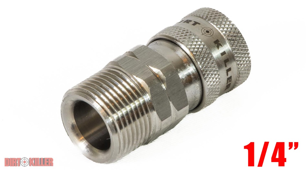 QC Adapter 1/4" Stainless Steel Socket x 22mm Male