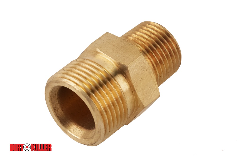  Brass 22mm Adapter 3/8" MNPT x Male Plug