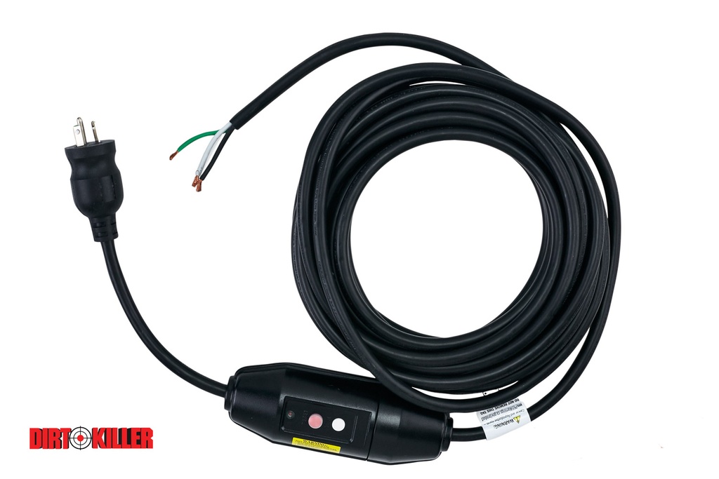  Power Cord with GFCI 38' 110 Volt 20 Ampt 12/3 5-20P SJTW-W (WR) Black