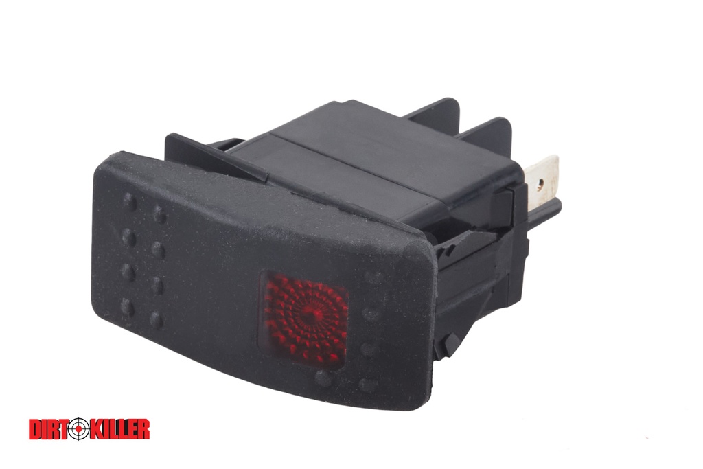 Lighted Rocker Switch Red Lens 250V 10A  or 125V 15A