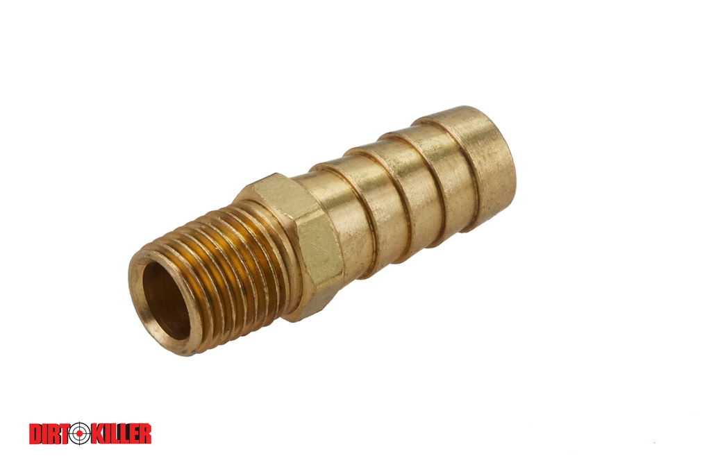  Brass Hose Barb Adapter 1/4" MNPT x 1/2" Barb