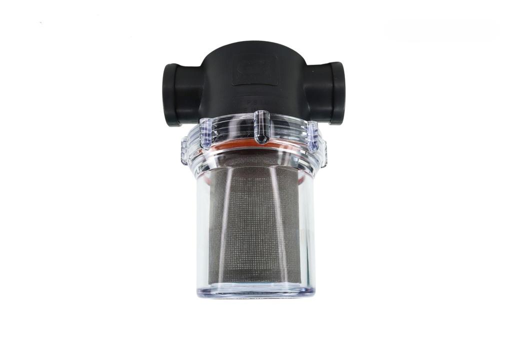 Clear Bowl Filter 1" FNPT Ports 80 Mesh Screen