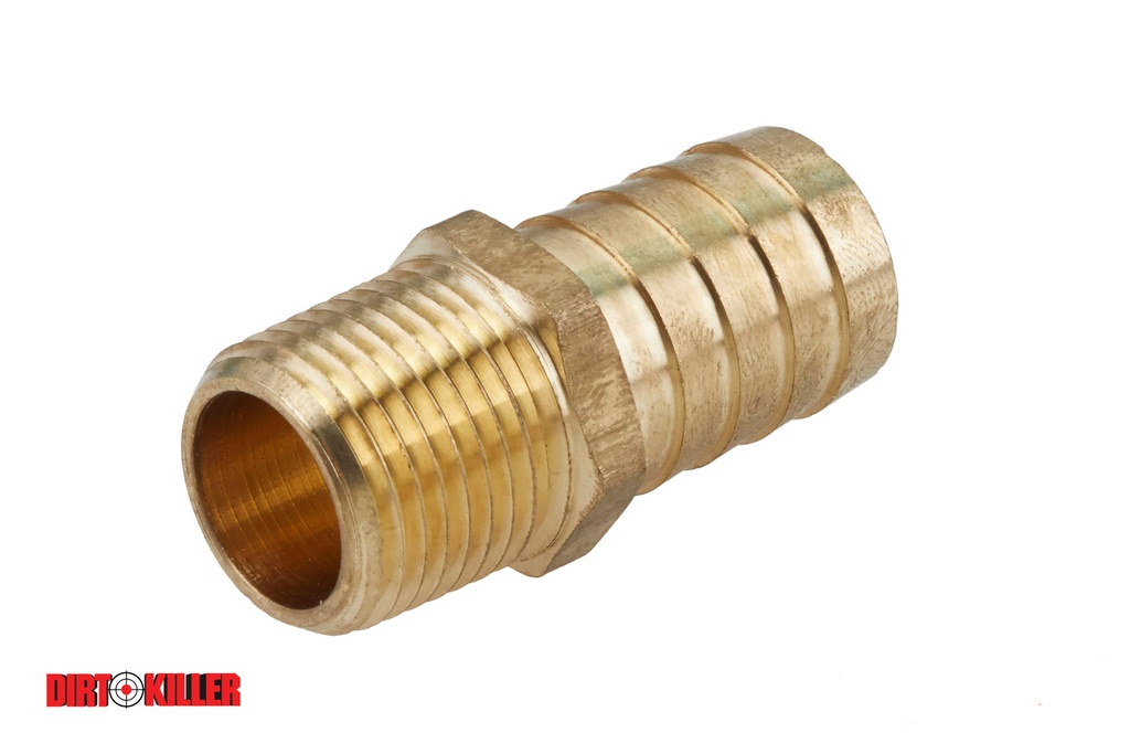  Brass Hose Barb Adapter 1/2" MNPT x 3/4" Barb