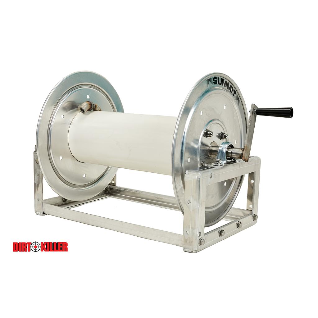 [5000095-ALSS]  Summit Aluminum SM18 Hose Reel with Stainless Manifold  Fits 350' of 1/2" AG Hose