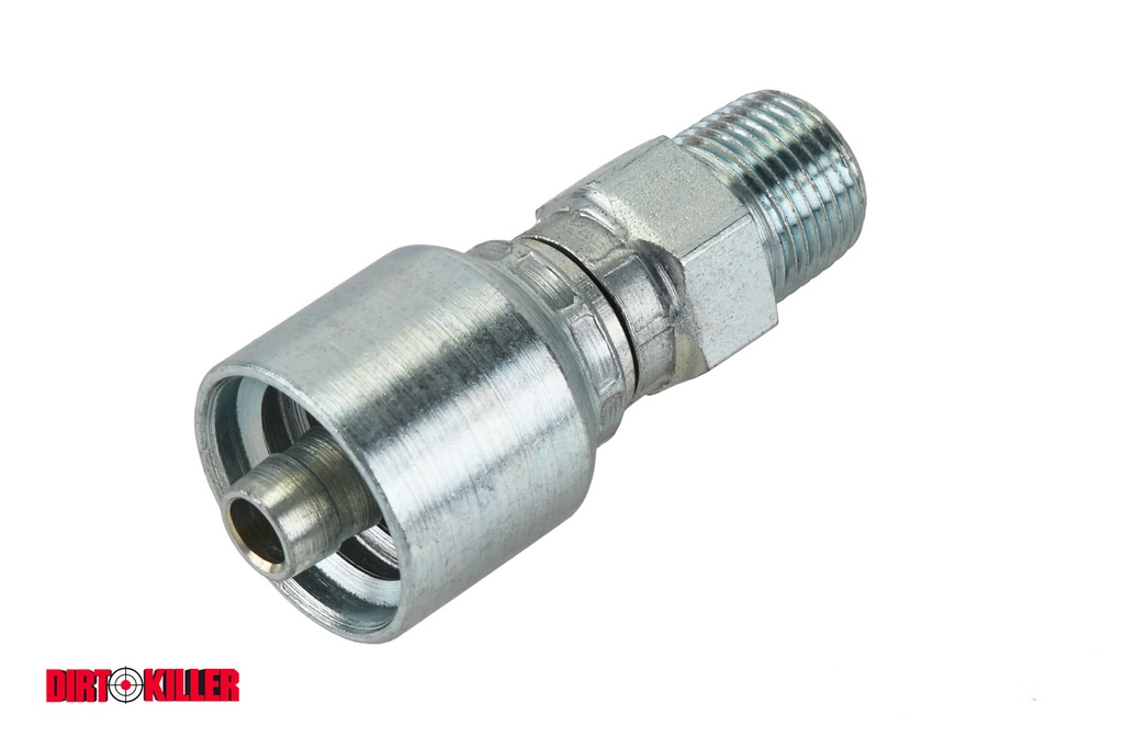 High Pressure Crimp 3/8" HP Hose x 3/8" Swivel MNPT (for hose repairs)