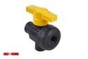  Poly 3-Way Union Ball Valve 1/2" FNPT