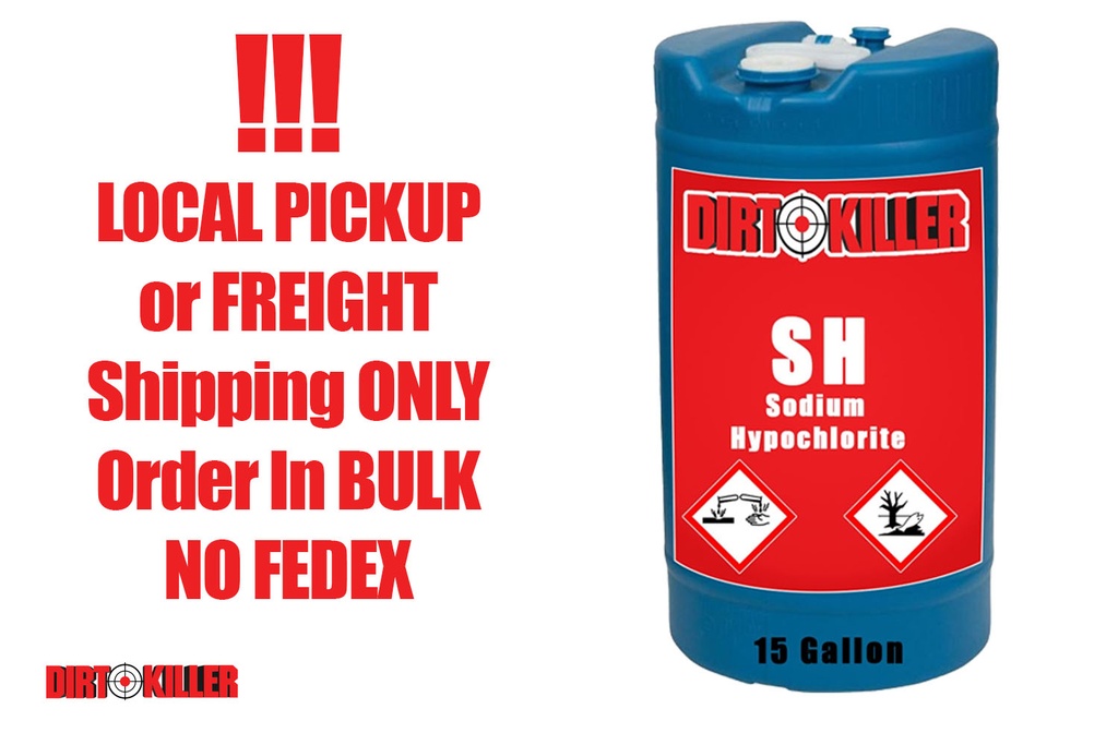  15 Gallon Chemical Bleach Sodium Hypochlorite 12.5%