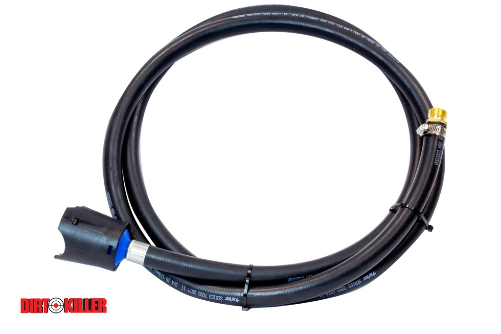  Foot valve with 10' hose and male garden hose fitting