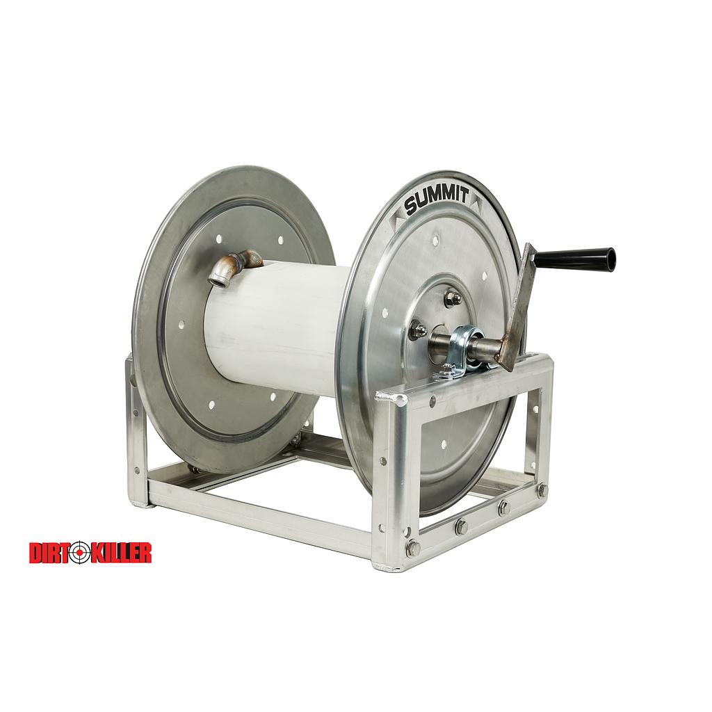 [5000103-ALSS]  Summit Aluminum SM12 Hose Reel with Stainless Manifold  Fits 200' of 1/2" Ag Hose