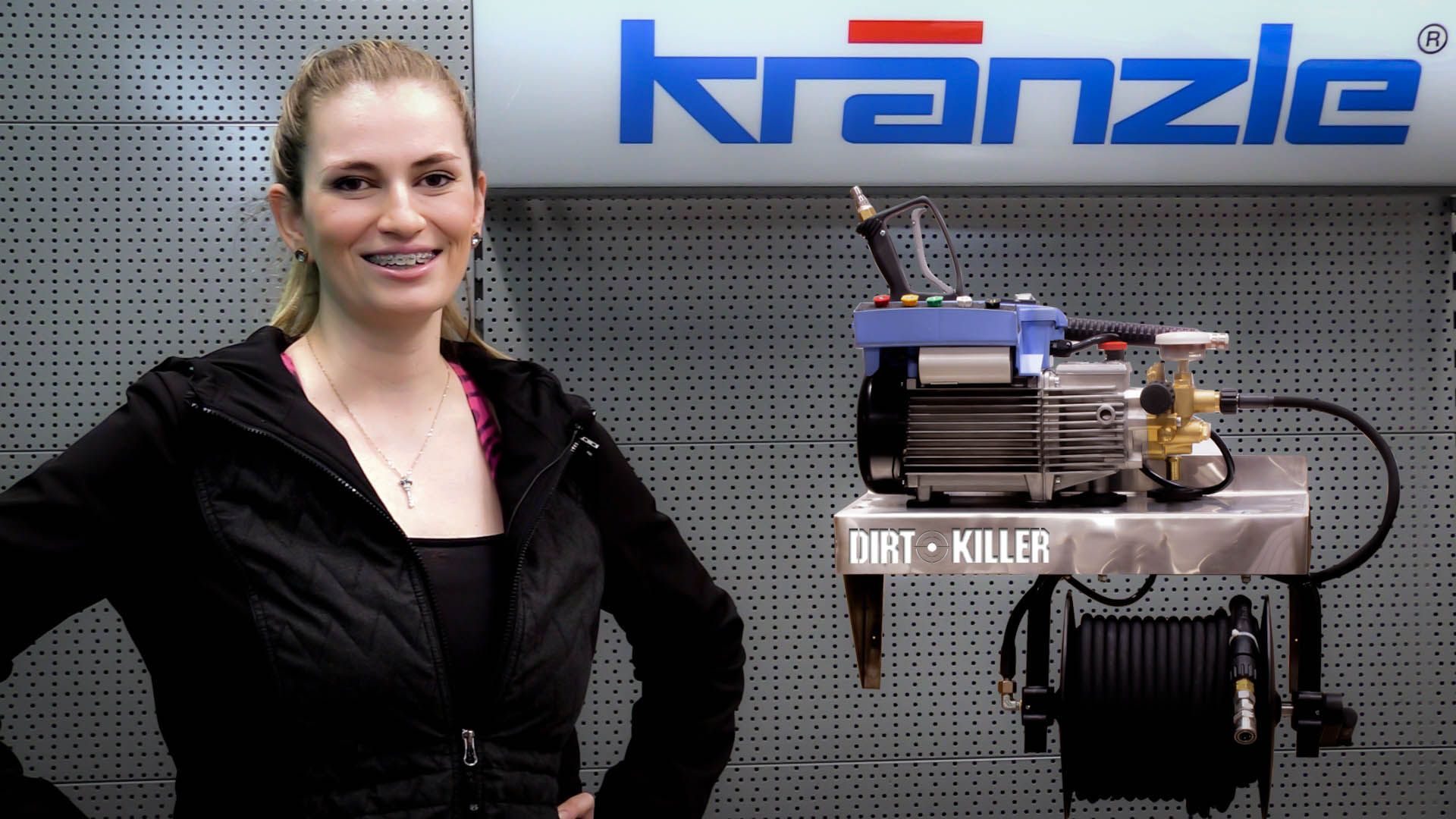 Watch video of the new Kranzle 2020 PMUSR wall mounted pressure washer with hose reel and detail kit