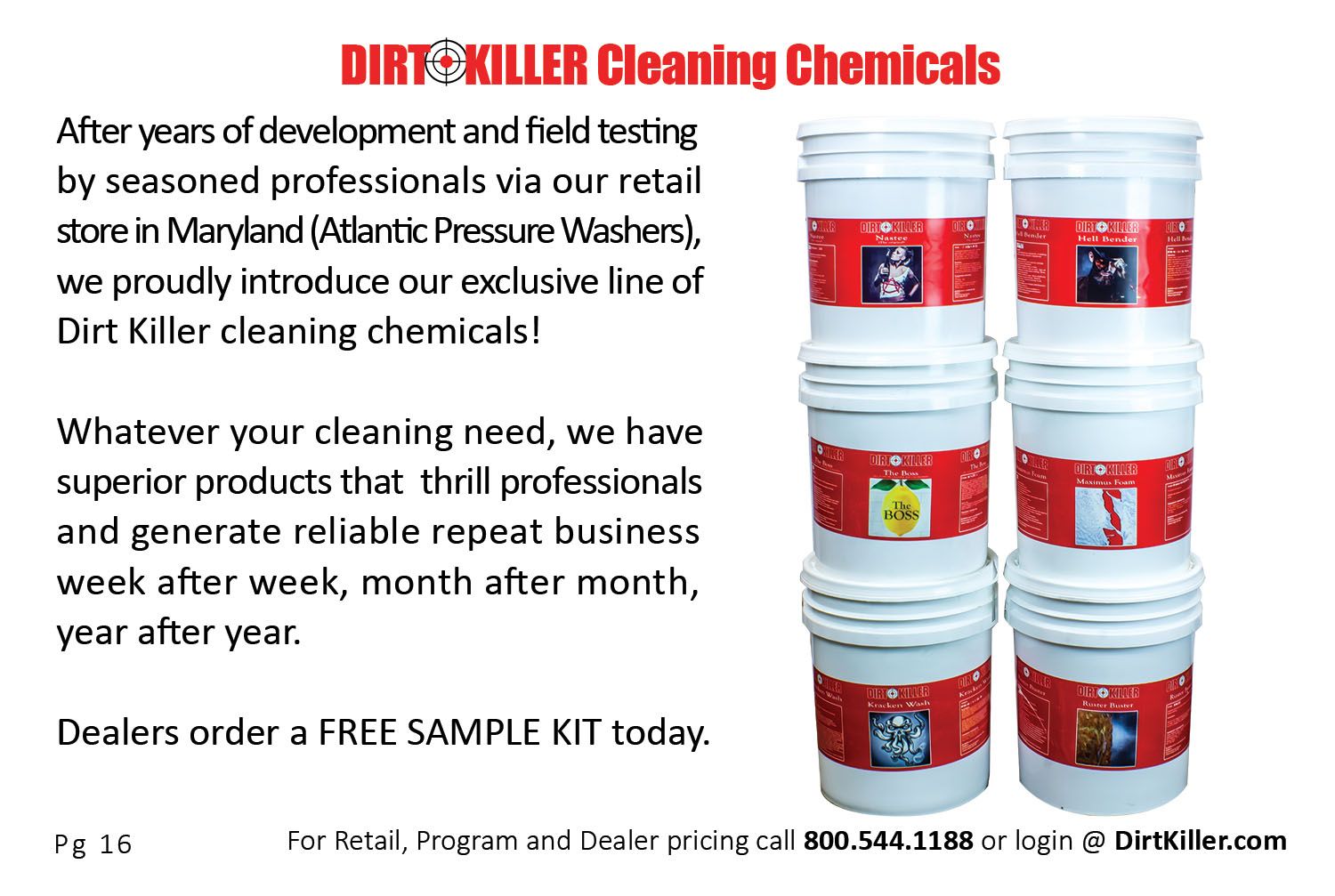 Dirt Killer Pressure Washer Catalog  - chemicals