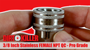 3/8" Stainless Steel Female Socket