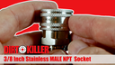 3/8" Stainless Steel Male Socket