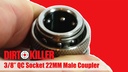 3/8" Socket x 22mm Male Coupler