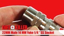 22MM Male With 14MM Yoke By 1/4" Stainless Steel Socket