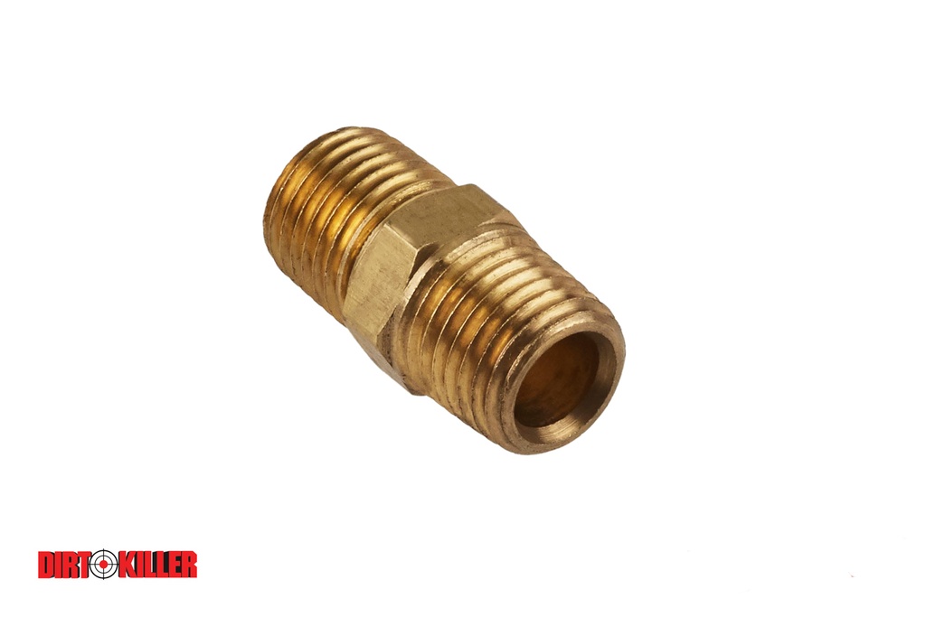 1/4" Hex Nipple,Brass