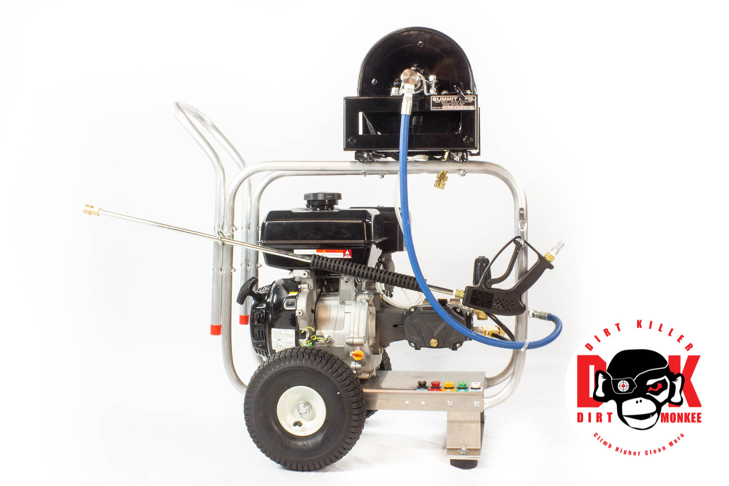 Dirt Monkee 15hp Power Ease AR Viper Pump 4gpm 4200 psi rollover frame hose reel-image_6