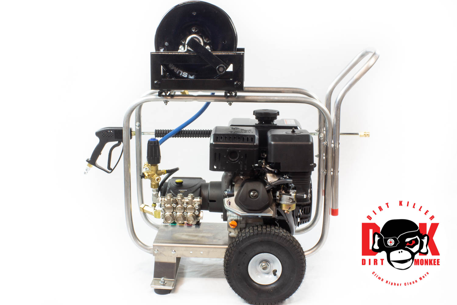 Dirt Monkee 15hp Power Ease General ESN pump 5.3 gpm 3000 psi rollover frame hose reel-image_1.3 gpm 3000 psi rollover frame hose reel-image_1