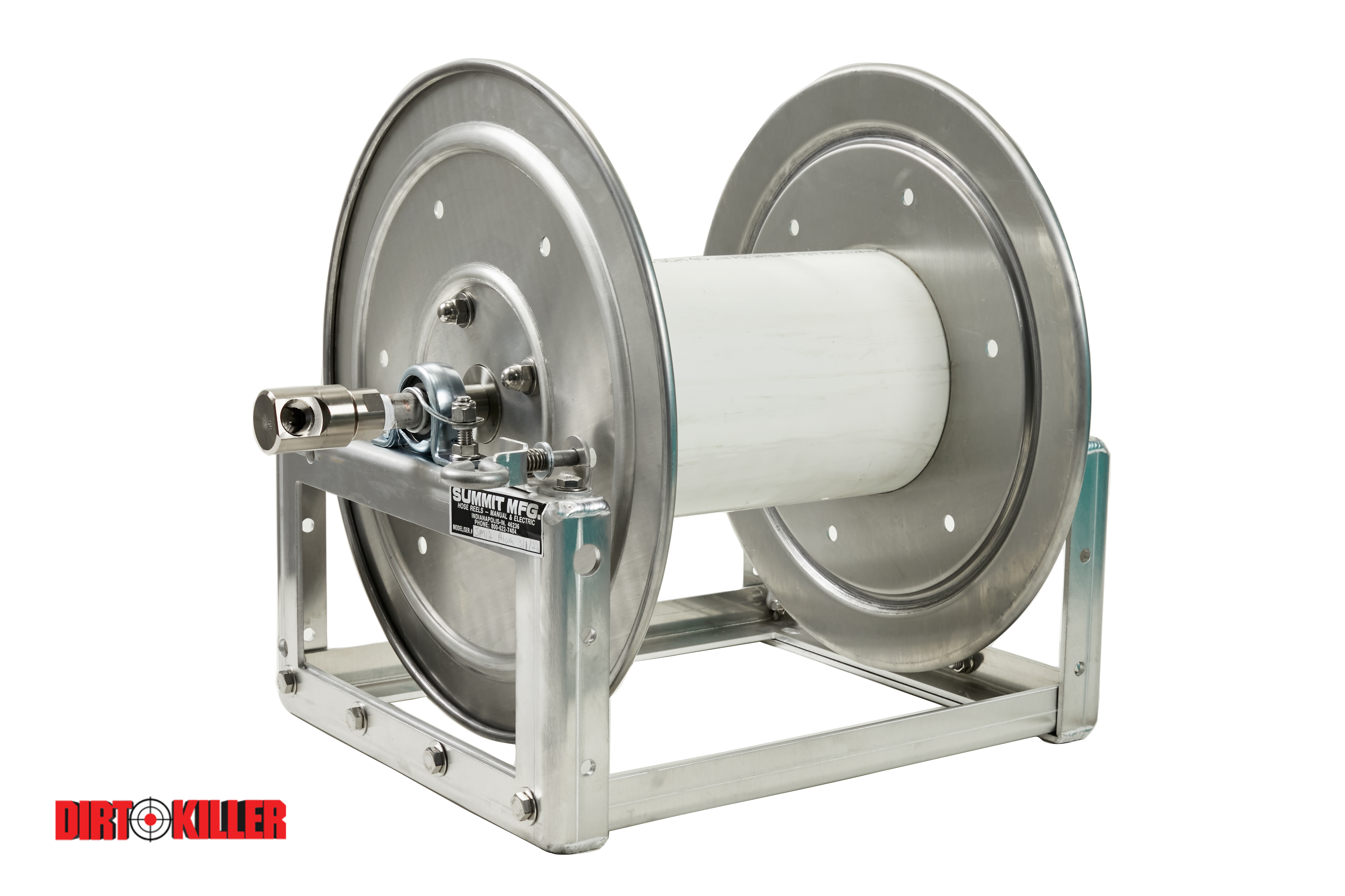 Summit Hose Reel SM12 Aluminum Externals With Stainless Manifold, Fits 200' of 1/2" Ag Hose-image_1
