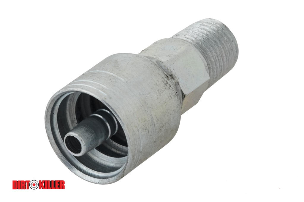 High Pressure Crimp 1/4" ID Hose x Rigid 1/4" MNPT
