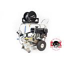 Dirt Monkee 15hp Power Ease AR Viper Pump 4gpm 4200 psi rollover frame hose reel