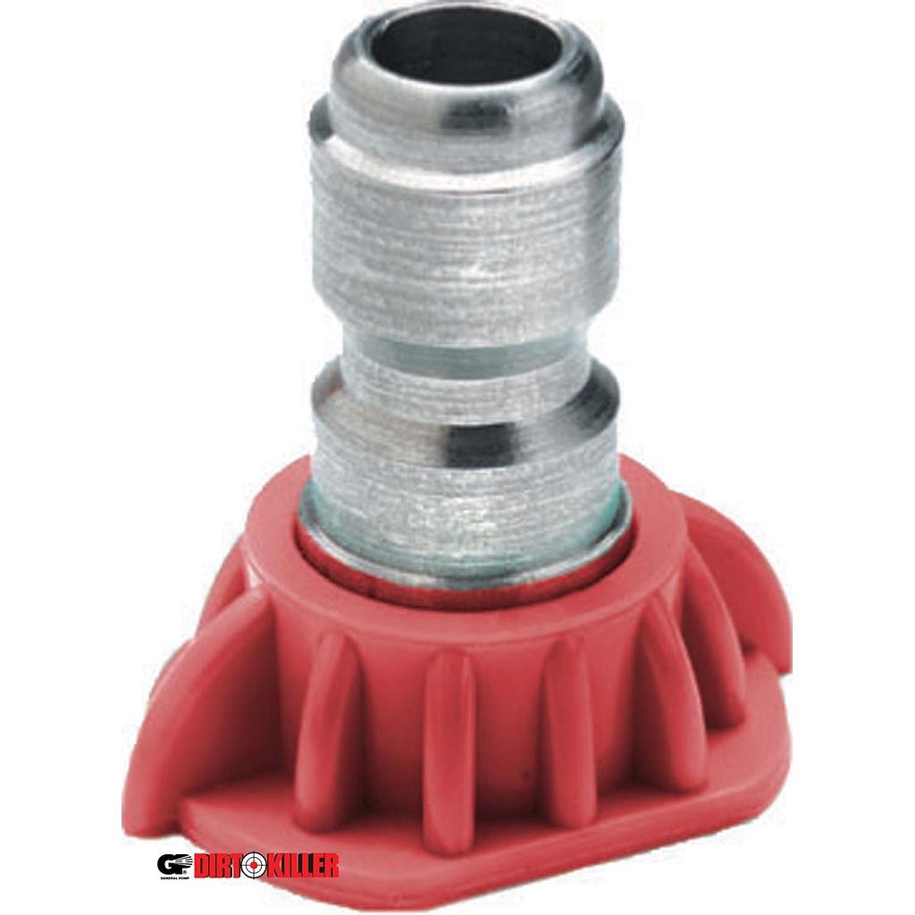 Red Flat Tip Nozzle 8.0-0 degree Quick Connect