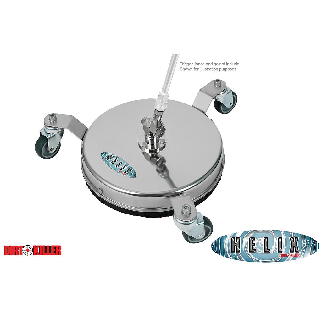 Silver Helix Flat Surface Cleaner 12" Diameter Stainless Steel