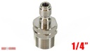 QC Adapter 1/4" Stainless Steel Plug x 22mm Male