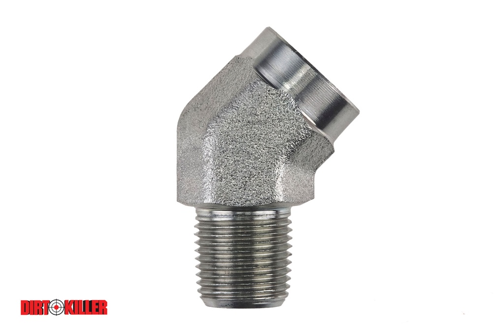 Steel Street 45 degree Elbow 1/4" FNPT x 1/4" MNPT