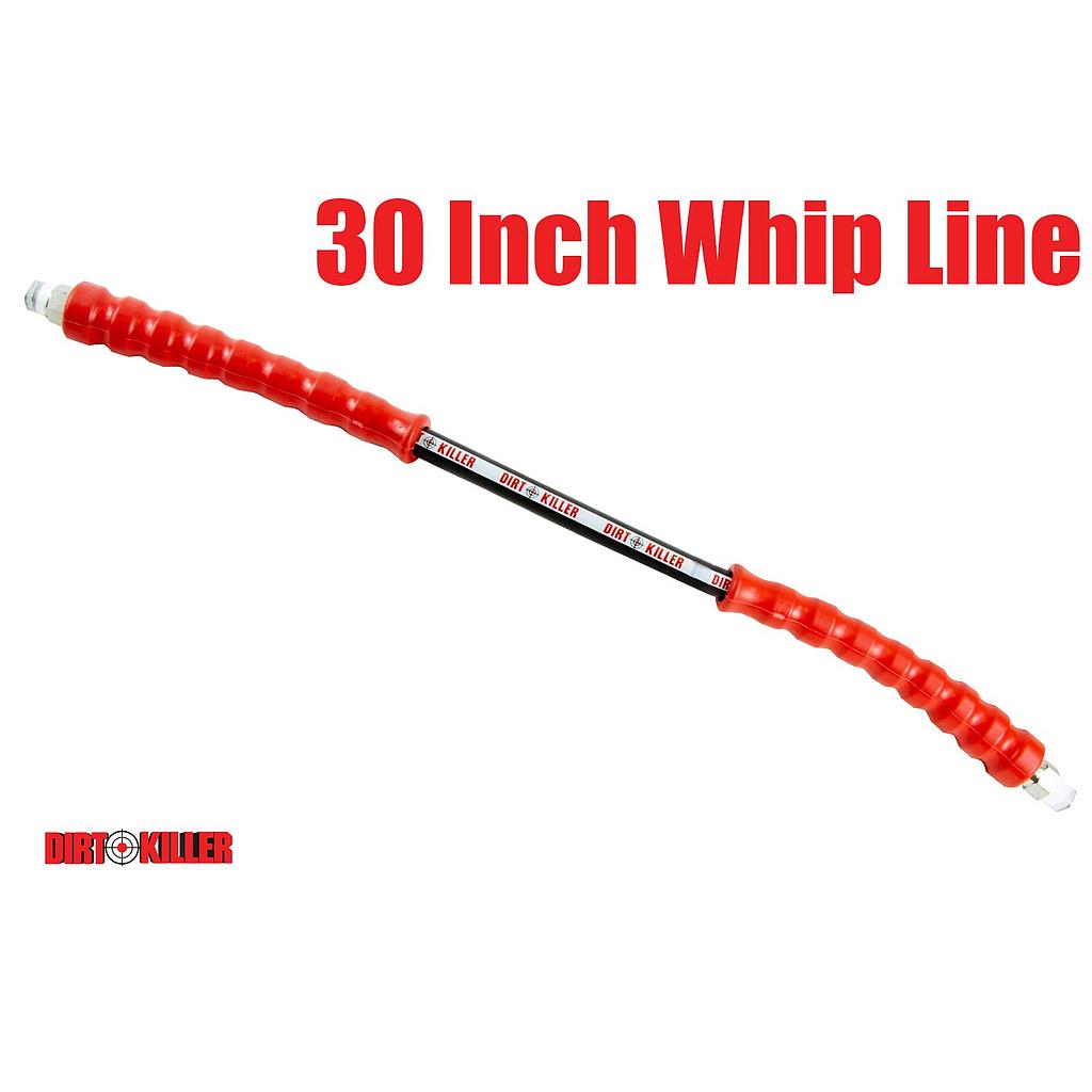 30” High Pressure Whip Line With 3/8” MNPT Swivel Crimps