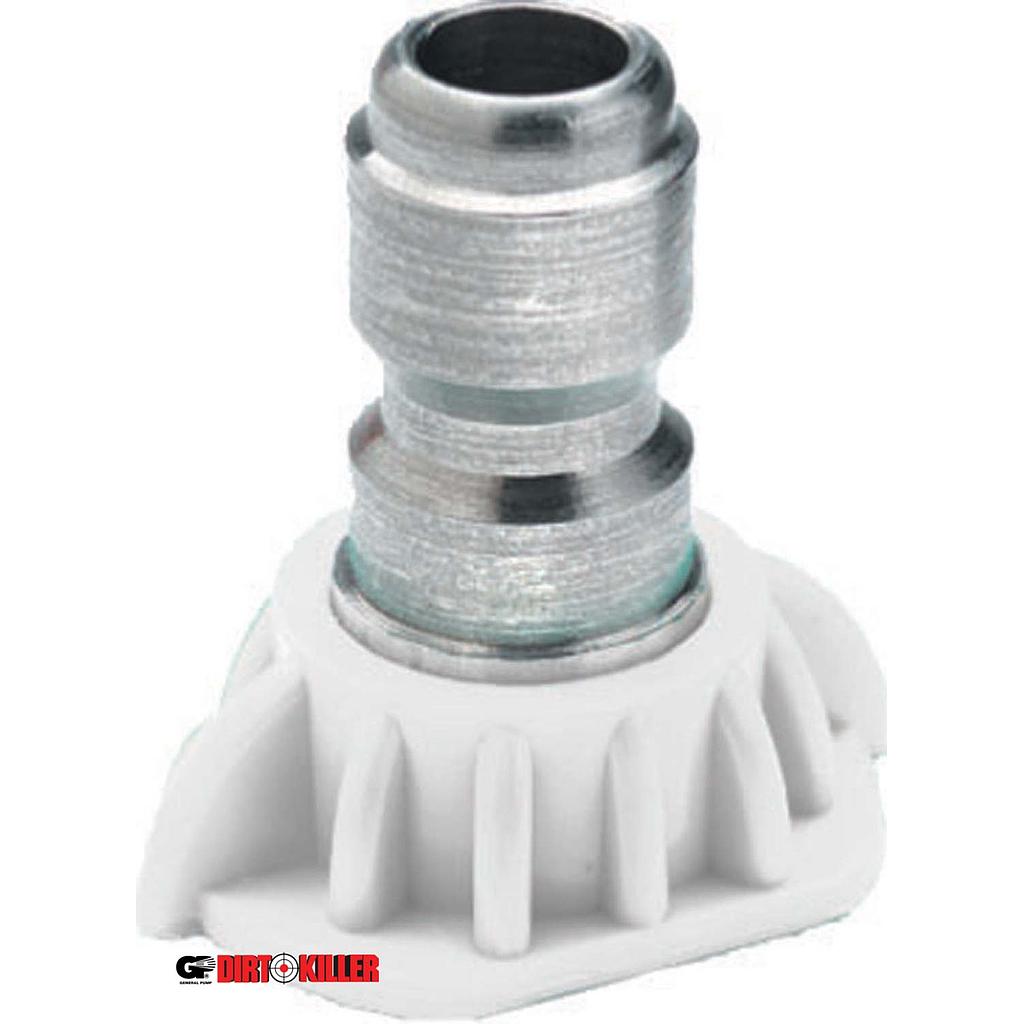  White Flat Tip Nozzle 5.0-40 degree  Quick Connect