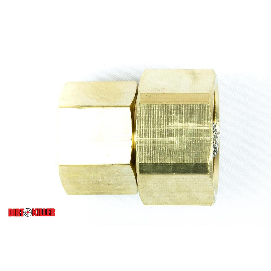 [5100042]  Brass Garden Hose Adapter 1/2" FNPT x Swivel Female GHT