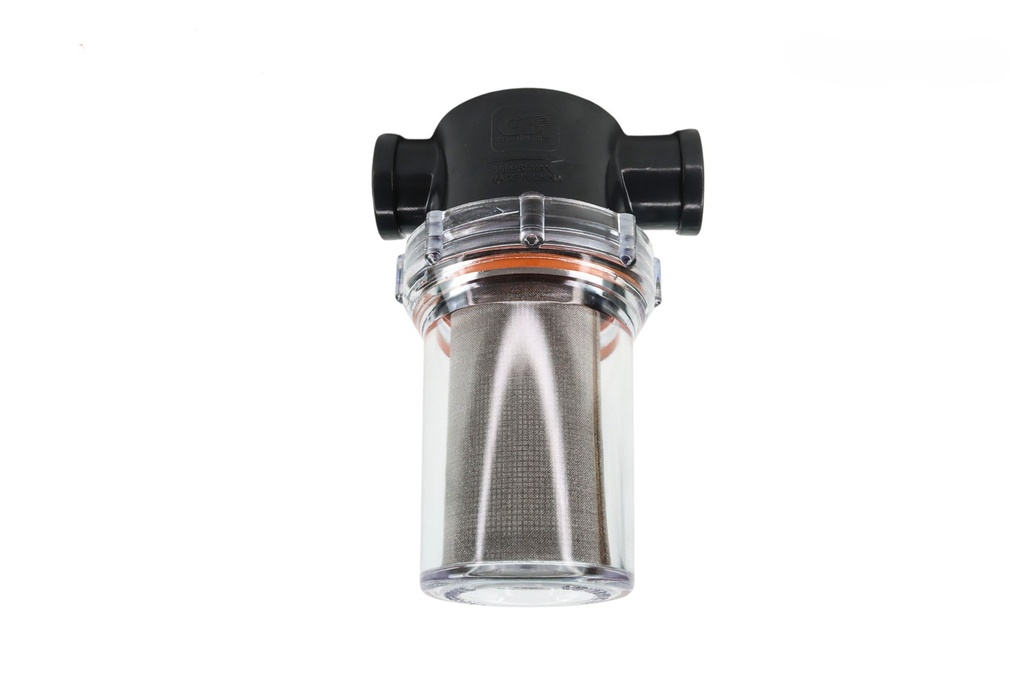  Clear Bowl Filter 1/2" FNPT Ports 80 Mesh Screen