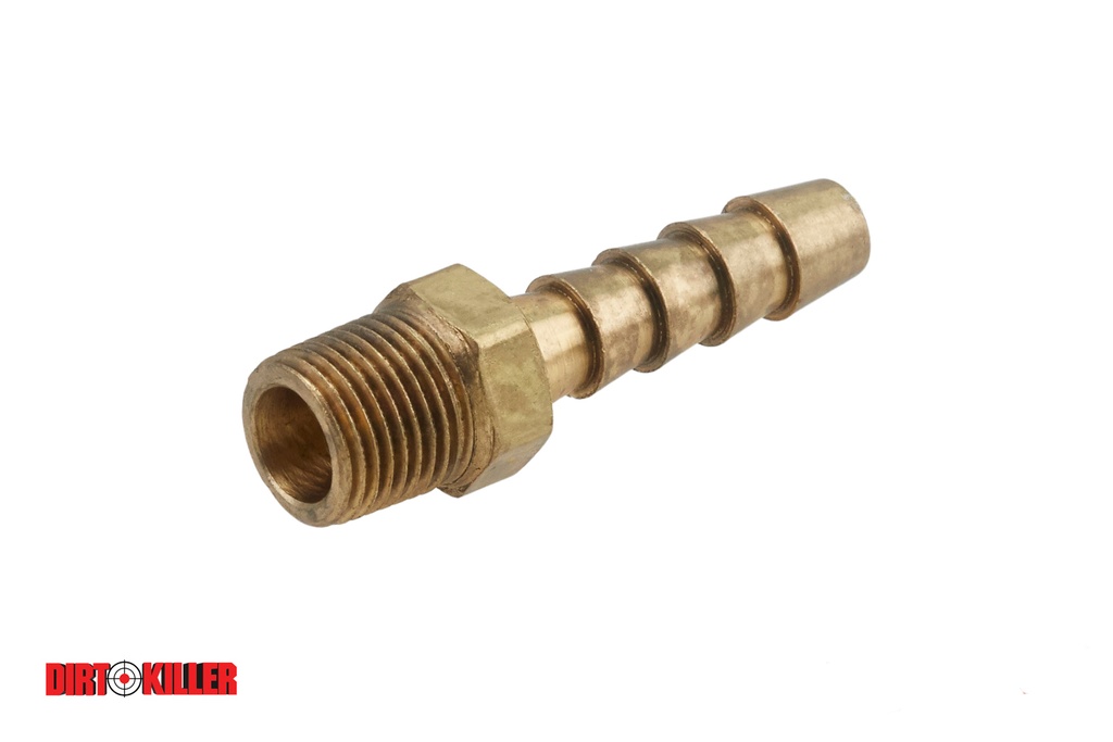  Brass Hose Barb Adapter 1/8" MNPT x 1/4" Barb