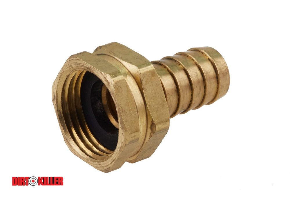  Brass Hose Barb Adapter Swivel Female GHT x 5/8" Barb