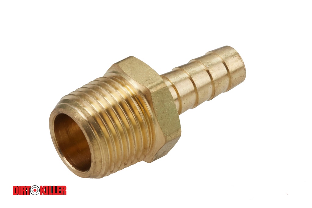  Brass Hose Barb Adapter 1/2" MNPT x 3/8" Barb