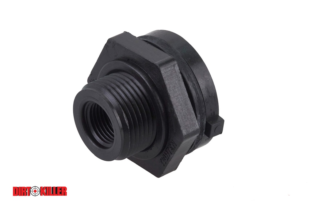  Poly Bulkhead Fitting for tanks 1/2" FNPT