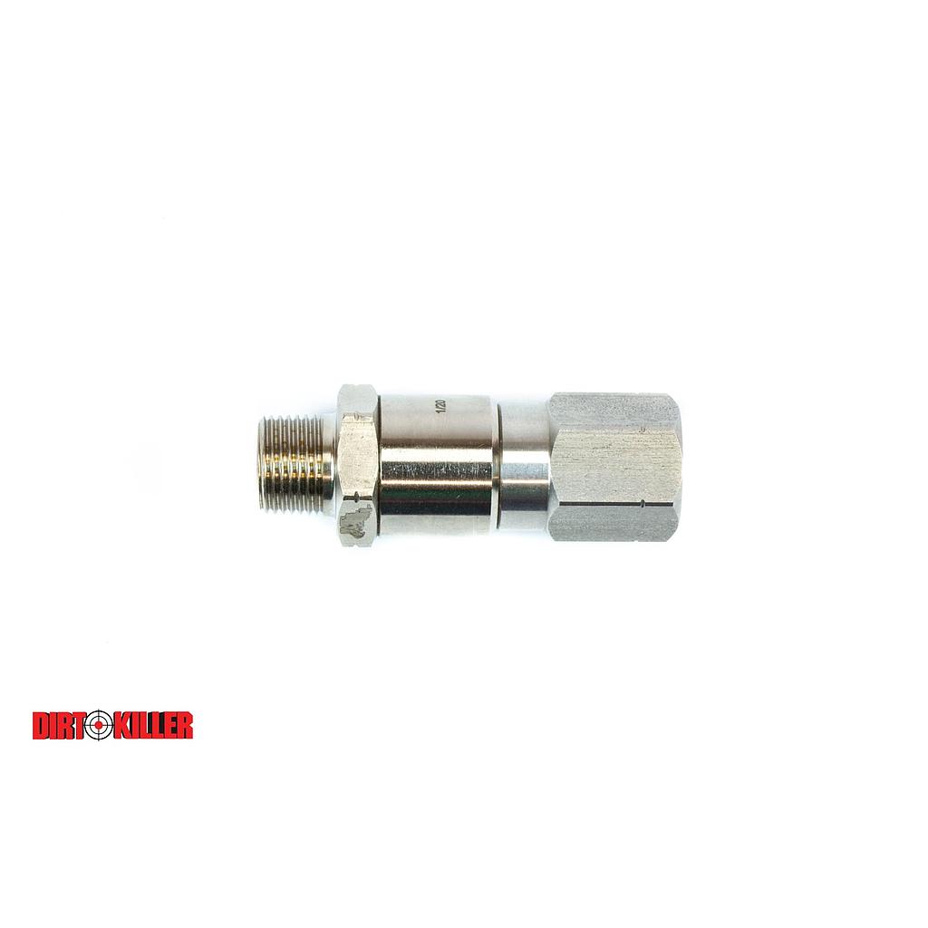  Mosmatic High Pressure Swivel #32.564 3/8" MNPT x FNPT Stainless Steel
