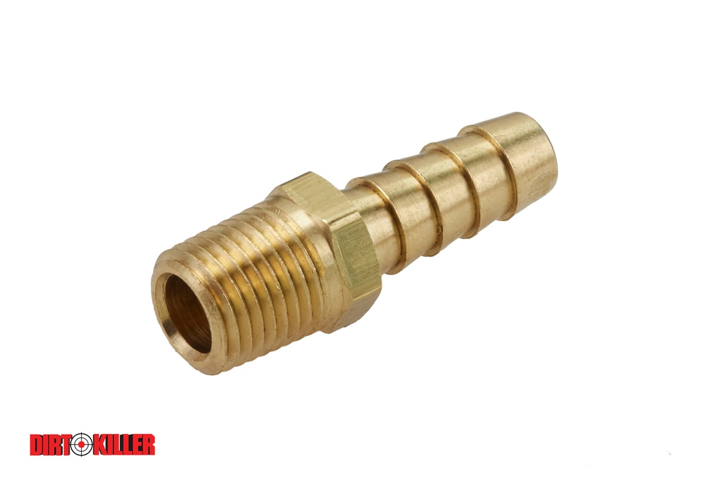  Brass Hose Barb Adapter 1/4" MNPT x 3/8" Barb