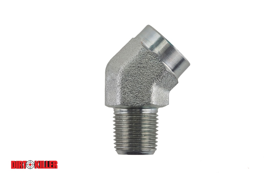  Steel Street 45 degree  Elbow 1/2" FNPT x 1/2" MNPT