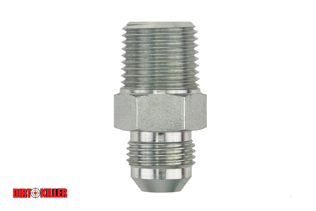 Steel JIC Adapter Nipple 1/2" MNPT x 1/2" Male JIC