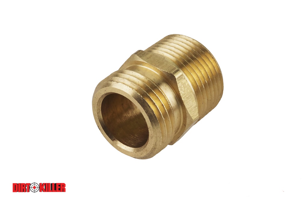  Brass Garden Hose Adapter Male GHT x 3/4" MNPT (1/2" FNPT inner tap)