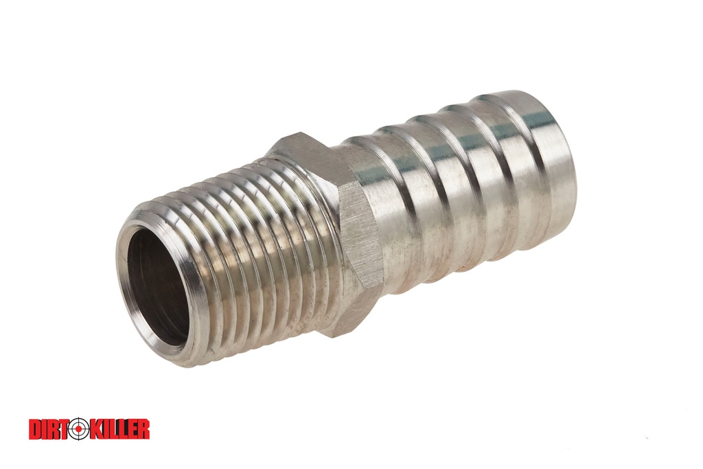 [5100686]  Stainless Steel Hose Barb Adapter 1/2" MNPT x 3/4" Barb