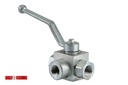 3-way High Pressure Ball Valve 3/8" FNPT 7000psi Max