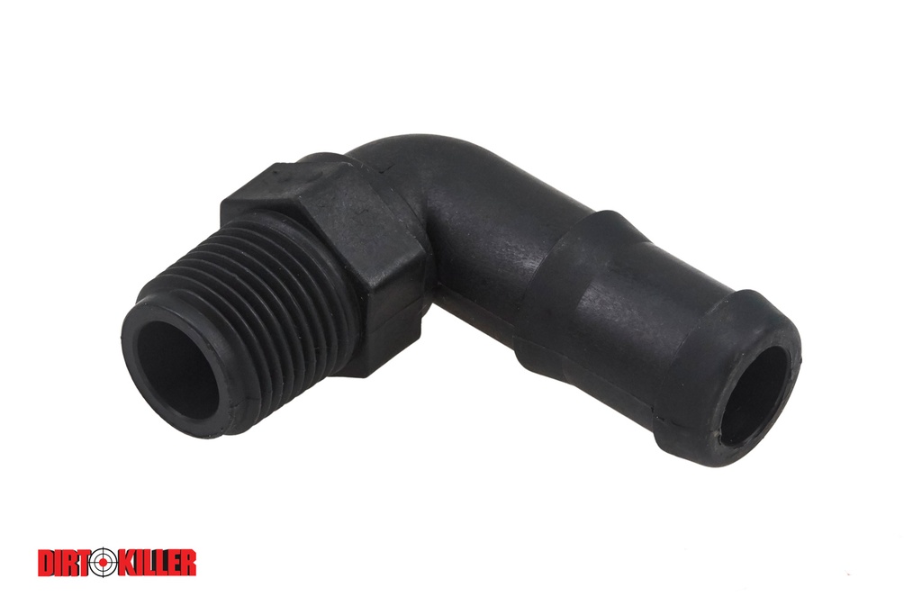  Poly Hose Barb 90 degree  Elbow 1/2" MNPT x 3/4" Barb