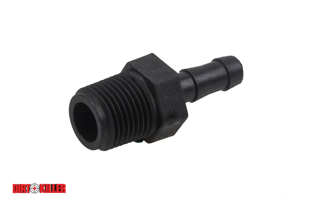  Poly Hose Barb Adapter 1/2" MNPT x 3/8" Barb